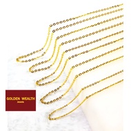 🎁916 Solid Gold Chain Rantai Leher Padu Polo Emas 916 实心金链