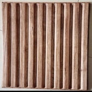 WALL PANEL 3D WALLPANEL WALLPAPER DINDING 50 x 50 CM - D167 wooden motif kayu cokelat garis