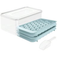 3-Layer 99-Cavity Ice Cube Tray With Lid, Ice Bucket And Scoop, Kitchen Tool For Refrigerator Freezi