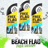 Beach Flag Free Design - 4.5 meter I Wind Flag I Feather Flag with Stand I Beach flag Printing with 