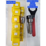 R8-ER40 COLLET CHUCK C/W 18PCS ER40 COLLET AND ER40 WRENCH