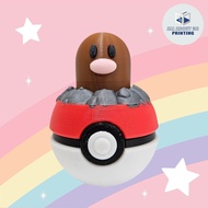 CLICKY CLICKER KEYCHAIN - DIGDA POKEBALL - STRESS REDUCE KEYCHAIN