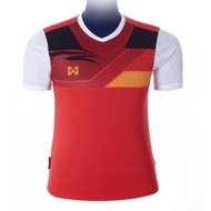 WARRIX SPORT เสื้อฟุตบอลพิมพ์ลาย WA-1524  ( สีแดง-ขาว )