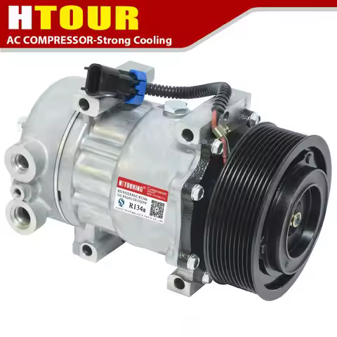 F696003141 F69-6003-141 U4384 Sanden 4384 Sanden 7H15 7S15 709 SD709 SD7H15 auto ac compressor for P