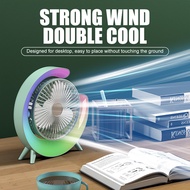 New rechargeable marquee desktop fan dormitory USB charging dual-purpose office high wind table lamp fan