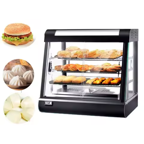 Catering equipment hot food display warmer / warming showcase / fried chicken warmer