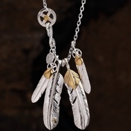 Takahashi Go Style Turquoise Feather Necklace