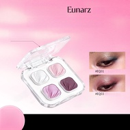 EUNARZ Four-Color Eyeshadow Palette Pink Purple Gray Matte Shimmer