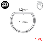 1 Pc G23 Titanium Nose Ring 14G/16G/18G Nose Piercing D Shape Septum Ring Punk Earring Lobe Earring