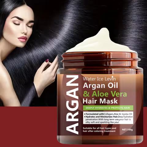 Argan Oil & Aloe Vera Hair Mask Collagen Keratin Treatment Hairs Conditioner Hair Essential Oil Nour