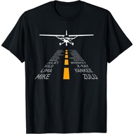 Rc Plane Pilot Airport Runway Phonetic Alphabet Small T-Shirt