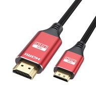 ApoJodly Mini HDMI to HDMI Cable 1FT, 4K HDMI to Mini HDMI Cable Short High Speed HDMI Mini to HDMI 