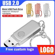 Metal usb 2.0 pen drive 128GB keychain 64GB flash drive original 32GB 16GB pendrive original 8GB mem