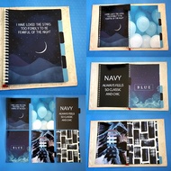 Blue Night Sky Binder Organizer 2 Rings, 6 Rings, 20 Rings, 26 Rings 1 Set of 6 Cheap Sheets