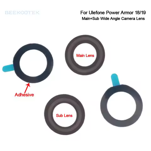 New Original Ulefone Power Armor 18 Armor 19 Back Camera Lens Rear Main Sub Camera Lens Glass Cover 