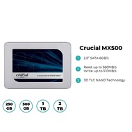 Crucial MX500 Internal SSD 4TB/2TB/1TB/500GB/250GB 3D NAND SATA 2.5-inch 7mm (with 9.5mm adapter) In
