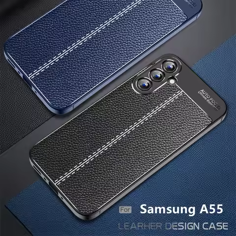 For Cover Samsung Galaxy A55 Case Samsung A55 5G New Capas Phone Bumper Back Shockproof TPU Soft Lea