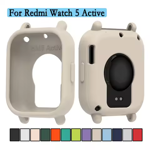For Redmi Watch 5 Active Soft Silicone Cover Watch Decoration Hollow Protective Case Super Light For