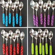 6 PCS polka dot tablespoons