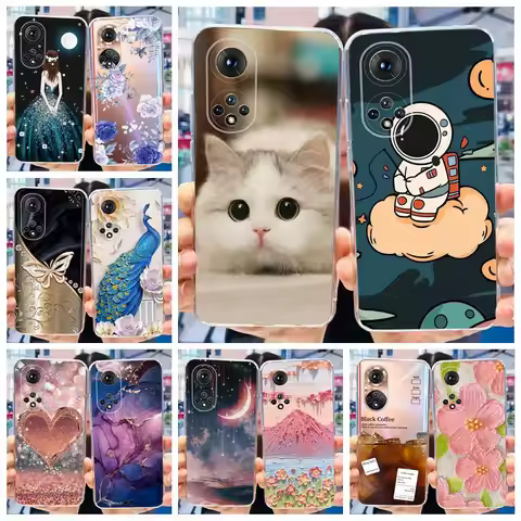 For Honor 50 Case NTH-AN00 Fashion Painted Cover Clear Silicone Soft Slim Phone Case For Honor 50 Li