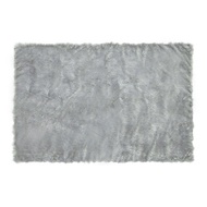 Square Grey Fur Rug - Fur Carpet