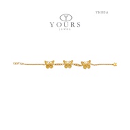 YOURS JEWEL 916 GOLD BUTTERFLY BRACELET