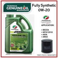 ORI Perodua 0w20 - 3.5L / 4L Fully Synthetic Engine Oil 0w-20 Minyak Hitam Enjin Kereta Car Perodua Axia Myvi Aruz Bezza