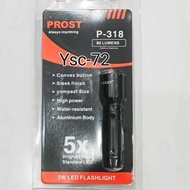 Prost Led Torch Light 3W 80 LUMENS P-318 >> Batteries not included <<