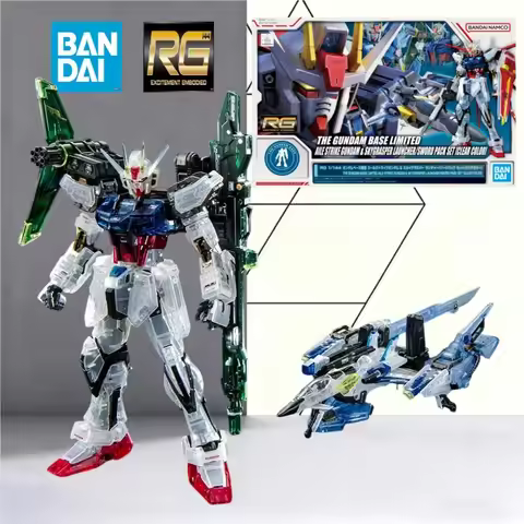 Bandai Spirits Official RG Strike Gundam Multi SKU Complete Models Rouge Perfect Aile Deactive Clear