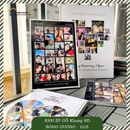 Wood Pressed Photo Super Sharp HD Embossed Photo Frame - Frame Size A3 30cm x 40cm, 30cm x 45cm - An