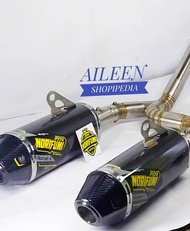 KNALPOT NORIFUMI ROKET 4 CARBON DUA MUFFLER MOTOR YAMAHA WR 155 R KLX BFSE SLG DTRACKER 150 CRF 150l