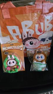 Labubu 便利店系列，購物袋，三文治小包，泡麵公仔收纳包