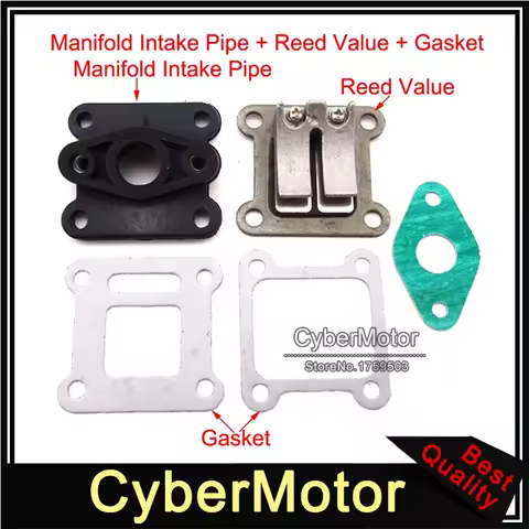 Reed Valve Inlet Manifold Gasket For 2 Stroke 47cc 49cc Engine Carburetor Mini Moto Kids ATV Quad 4 