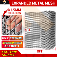 4X8FT Expanded Metal Mesh Chicken Wire Cage Antirust Wire Water Garden Steel Screen Sheet