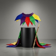 Jester Shoulder Cape Multicolor Jester Collar Jingle Bell Collar Soft Material