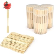 EMERAY 300 pcs Fruit Forks, 3.5 Inch Disposable Mini Bamboo Forks,  Bamboo Cocktail Forks Fruit