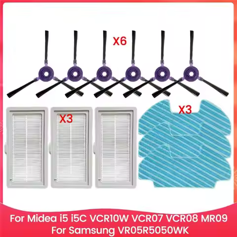 【A16Z】For Midea I5 I5C VCR10W VCR07 VCR08 MR09 Forsamsung VR05R5050WK Spare Parts Side Brush Hepa Fi