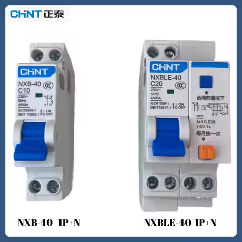 Chint MCB NXB-40/NXBLE-40 1P+N Dual Inlet/Outlet DPN/DPNL Air Switch 6A-40A Miniature Circuit Breake