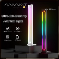 MIWAT Ultra-nipis RGB Light Bar kawalan bunyi Ambient light Monitor Light permainan hiasan bilik RGB