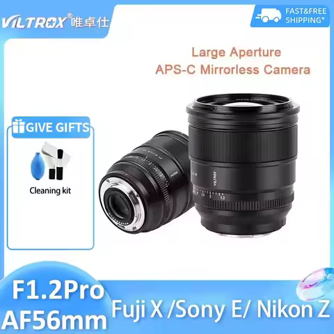 Viltrox 56mm F1.2 PRO Auto Focus Large Aperture Portrait Cameras Lens for Fujifilm XF Sony E ZV10 Ni