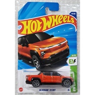 HW18 Small Hot wheels Silverado EV RST orange color