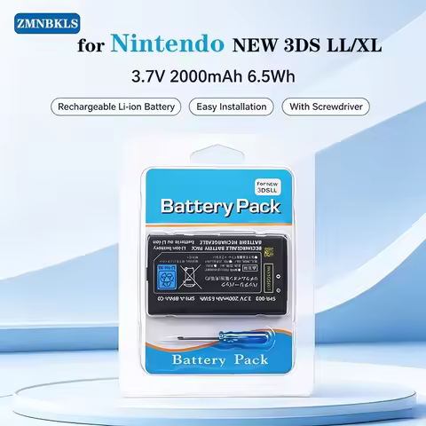 1-20pcs 3DS XL Console Battery 2000mAh 3.7V for Nintendo 3DS LL/XL NEW 3DSLL NEW 3DSXL Replacement B