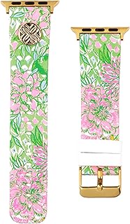 Lilly Pulitzer Silicone Apple Watch Band for Women, Sized to Fit 38mm & 40mm Smartwatches, Compatibl