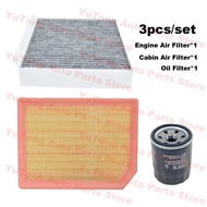 3Pcs D9 Filter Set For Changan Oshan Z6 Idd 2022 2023 2024 1.5T Hybrid Engine AC Cabin Air Cleane