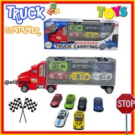 CHILDREN'S TOY TRUCK CONTAINER CASE TOY CAR 6pcs SUITCASE CAR PLACE TARO CAR BY ELIPTOYS