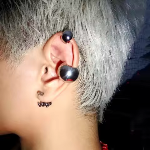 Punk Charm C-shaped Earrings Cool Men Women Accessories Goth Jewelry Geometric Earrings Grunge Rock 