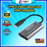5S Type-C Video Capture Card 1080p 60fps 4K HDMI Video Grabber for Windows Macbook Game Camera Recor