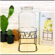 4000 Glass Dispenser /ML with free plastic faucet Drink container