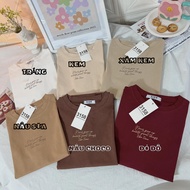 Áo thun nam nữ form rộng chữ NEVER GIVE UP phông cotton khô 3158