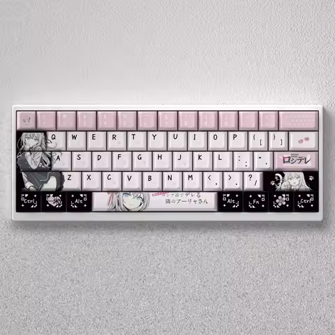 73 Keys Ellie Theme Keycaps Anime Key Cap PBT Cherry Profile Customized Keycap for Wooting 60he 65 6